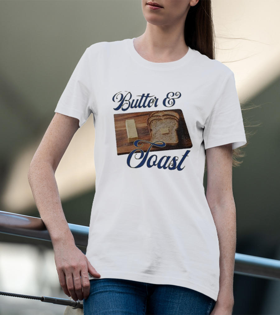 Middleclassfancy Butter And Toast Bread Slice With Butter Block T-Shirt