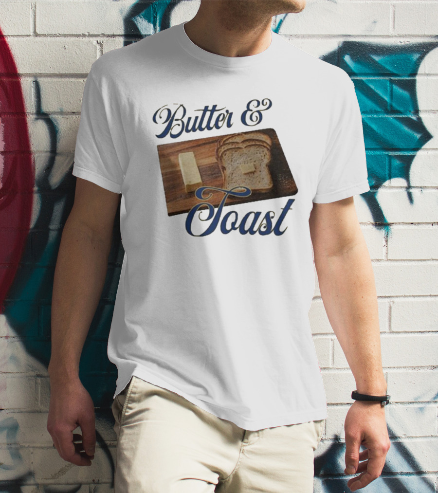 Middleclassfancy Butter And Toast Bread Slice With Butter Block T-Shirt