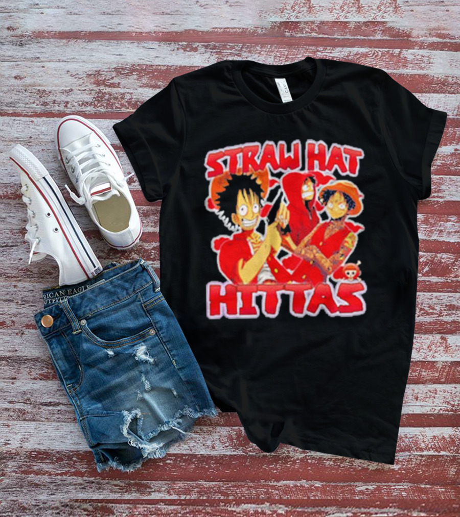 Straw Hat Hittas Monkey Luffy Anime Crossover T-Shirt