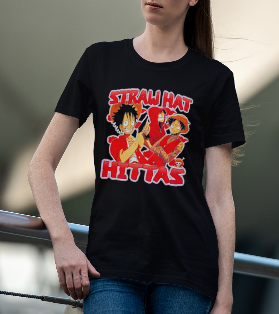 Straw Hat Hittas Monkey Luffy Anime Crossover T-Shirt