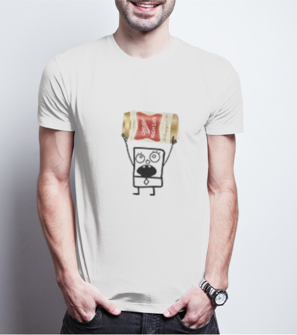 Miller High Life Doodlebob Holding Beer Can T-Shirt