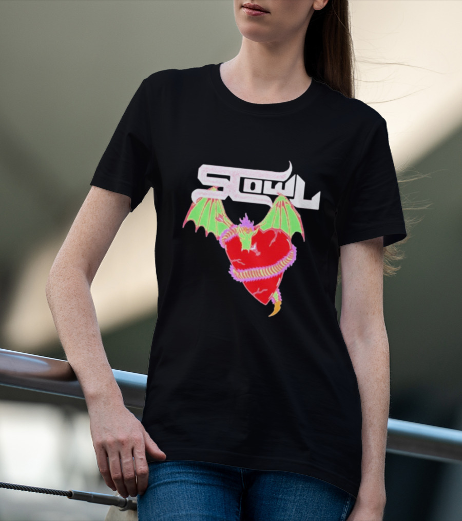 Scowl Dragon Heart Wings T-Shirt