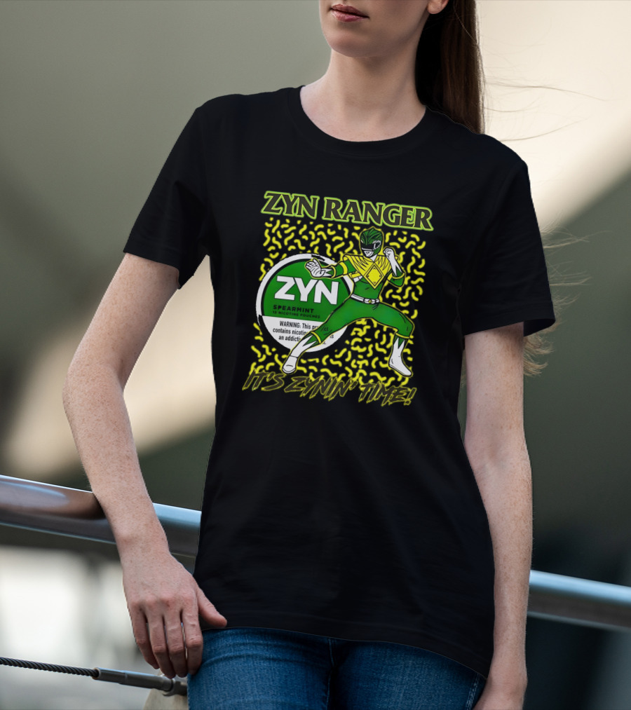 Zyn Ranger Spearmint It's Zynin' Time Heroic Pose T-Shirt
