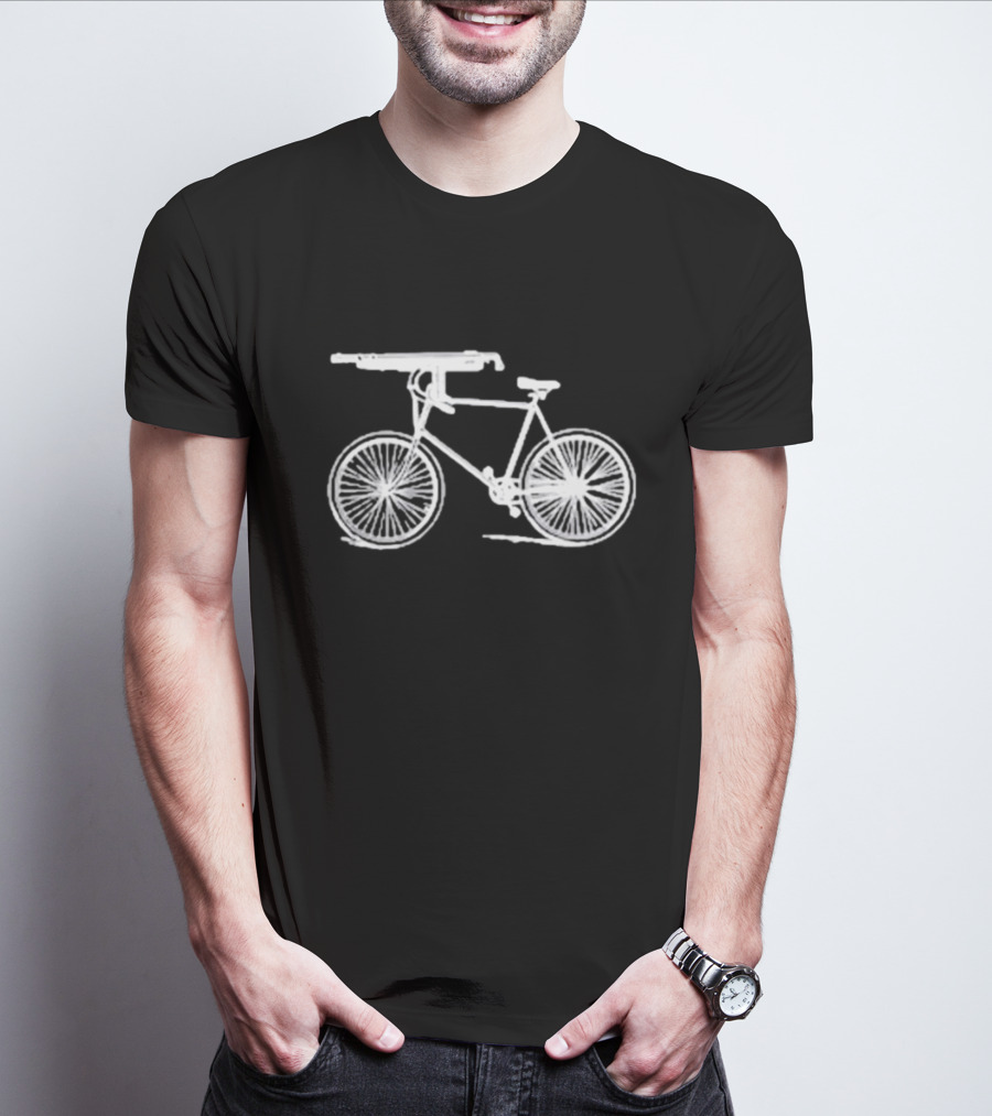 Instantdistractions Bicycle Machine Gun Safety T-Shirt