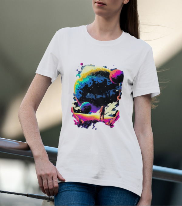 Into The AM Infinity Explorer Astronaut Planetary Adventure T-Shirt