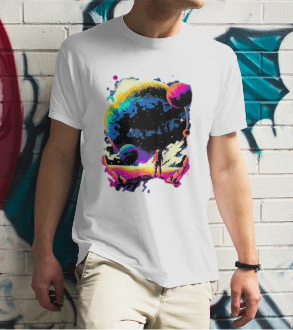 Into The AM Infinity Explorer Astronaut Planetary Adventure T-Shirt