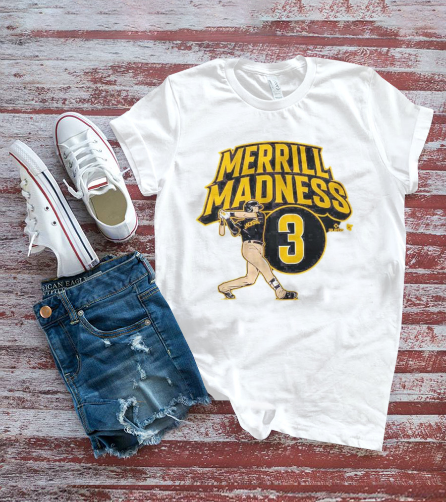 Jackson Merrill Madness 3 Baseball Player Swing T-Shirt
