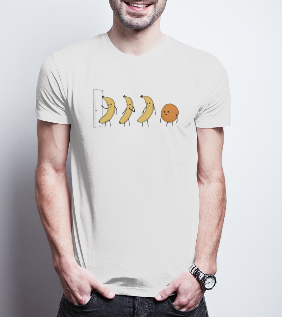 Knock Knock Bananas Orange Humor T-Shirt
