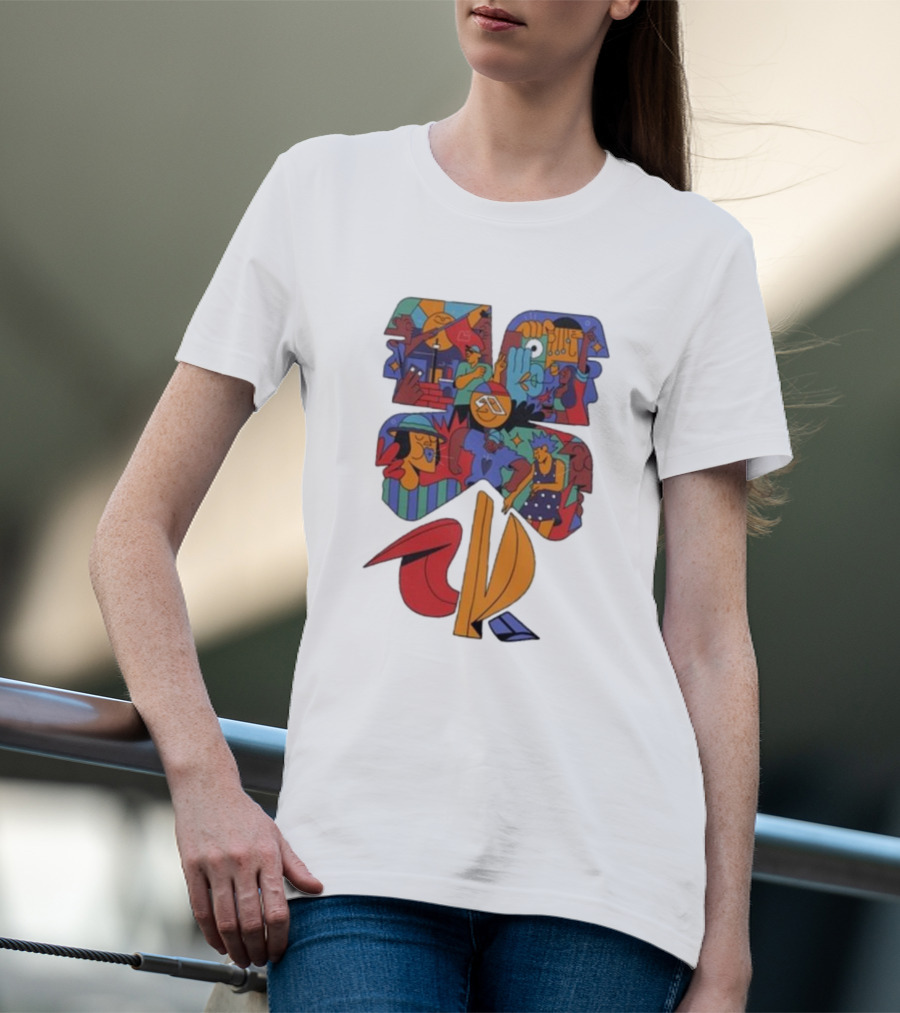 Anjunadeep 024 Yay Abe Abstract Graphic Black T-Shirt