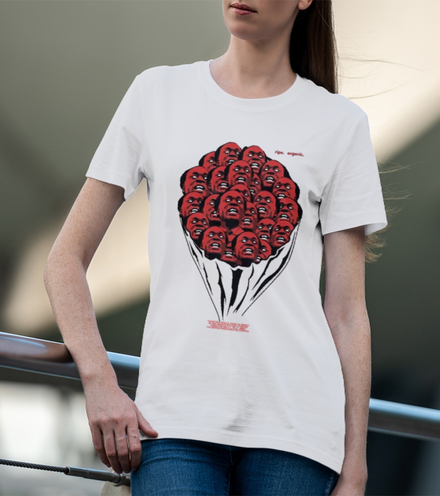 Nkrumah Never Dies Afri5a Ripe Organic Face Cluster T-Shirt