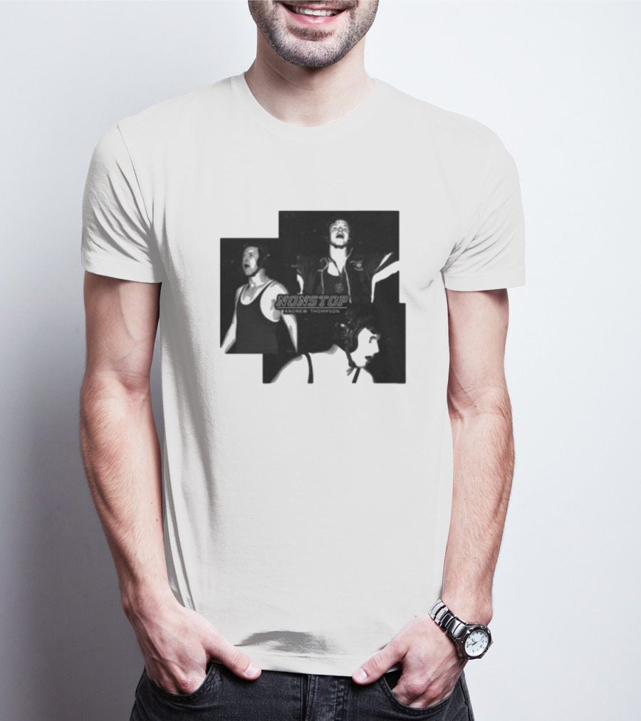 NONSTOP Andrew Thompson Black And White Collage T-Shirt