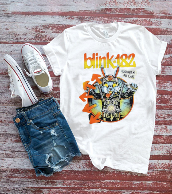Blink-182 Concert Rabbit Milwaukee WI August 7 T-Shirt