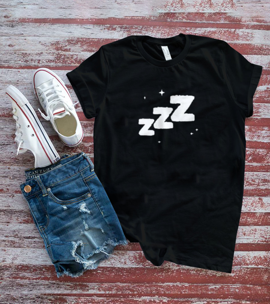 ZZZ Sleep Deprived Logo With Stars T-Shirt