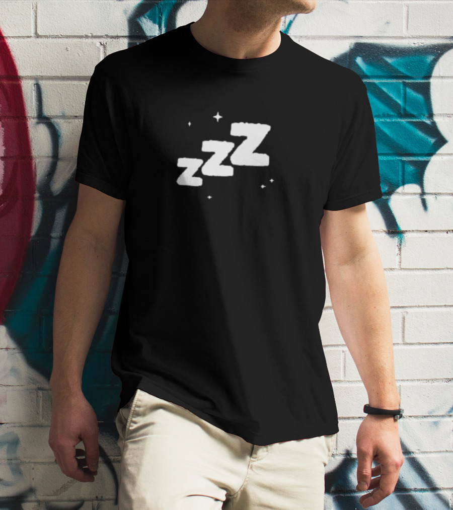 ZZZ Sleep Deprived Logo With Stars T-Shirt