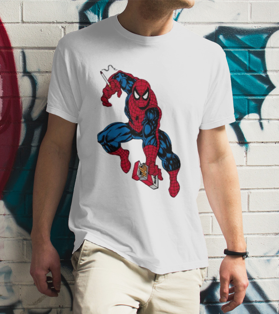 Spider-Man The Amazing Smokerman Cigarette Package Swing T-Shirt