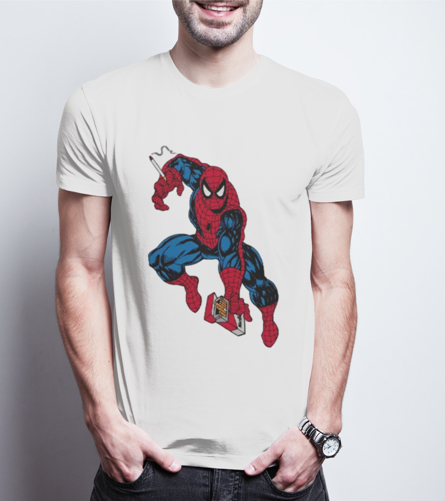 Spider-Man The Amazing Smokerman Cigarette Package Swing T-Shirt