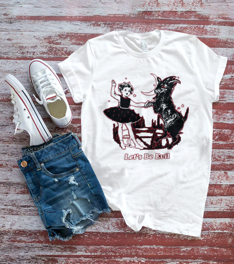 Teenhearts Let's Be Evil With Pentagram Dancing Girl And Goat T-Shirt