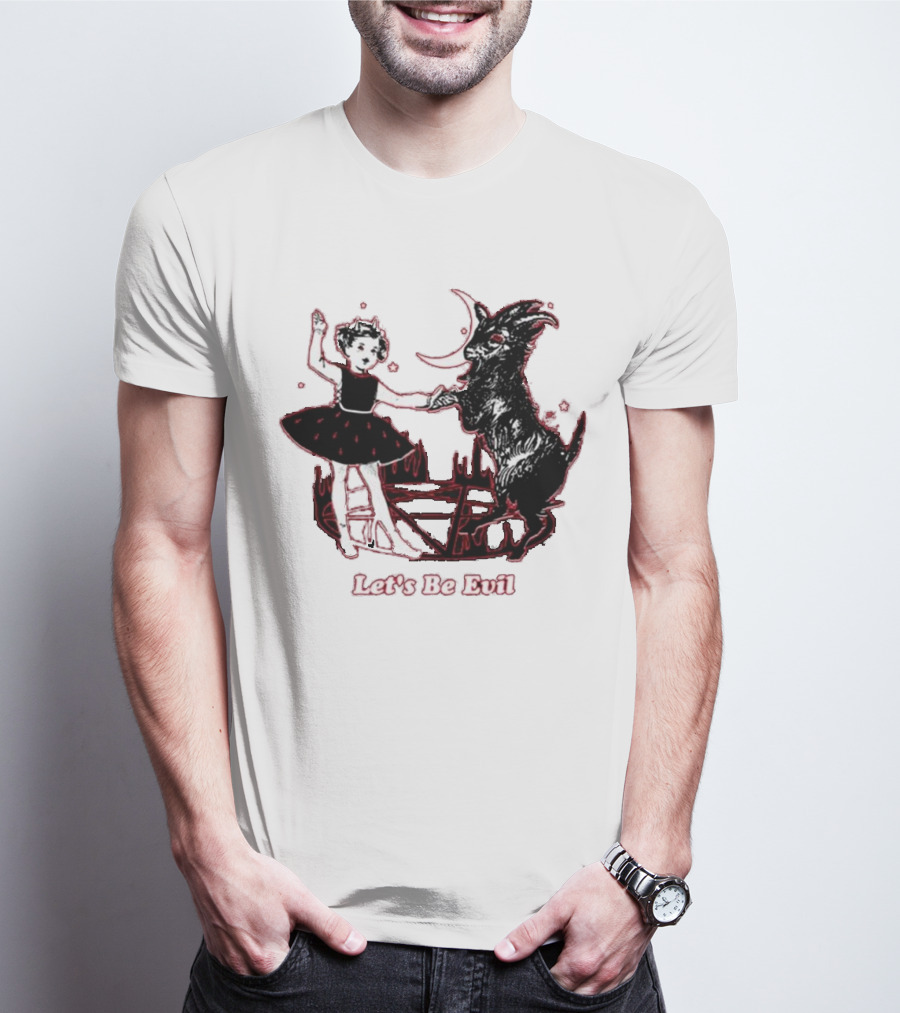 Teenhearts Let's Be Evil With Pentagram Dancing Girl And Goat T-Shirt