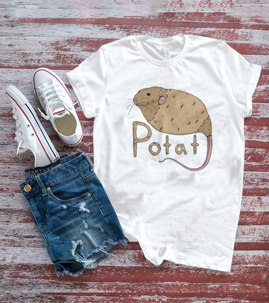 Grumpy Rat Potat Character Image T-Shirt