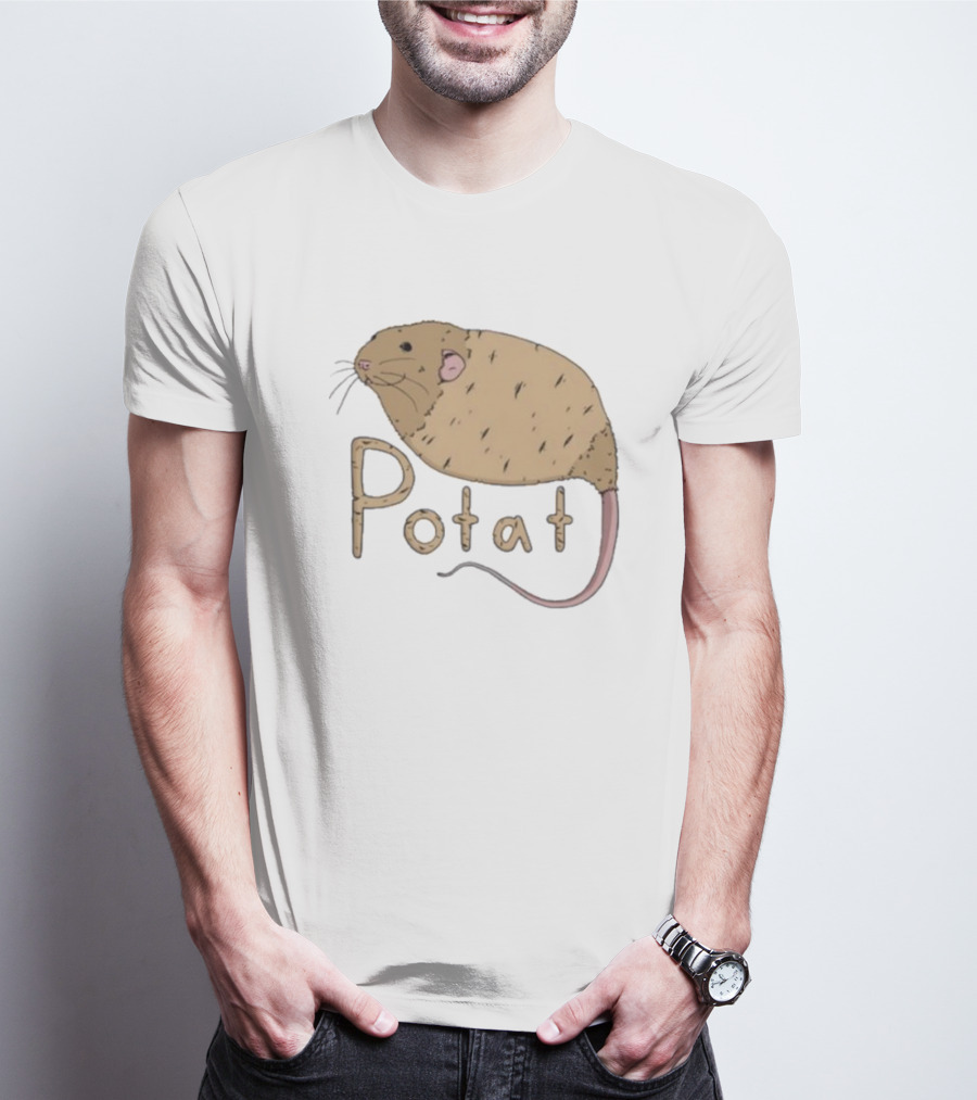 Grumpy Rat Potat Character Image T-Shirt