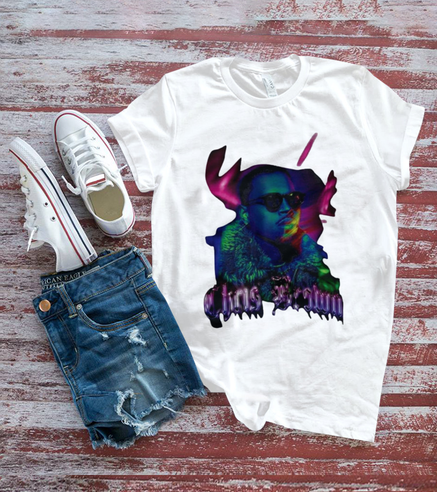 Chris Brown Northern Light Neon Style Fashion Trend T-Shirt