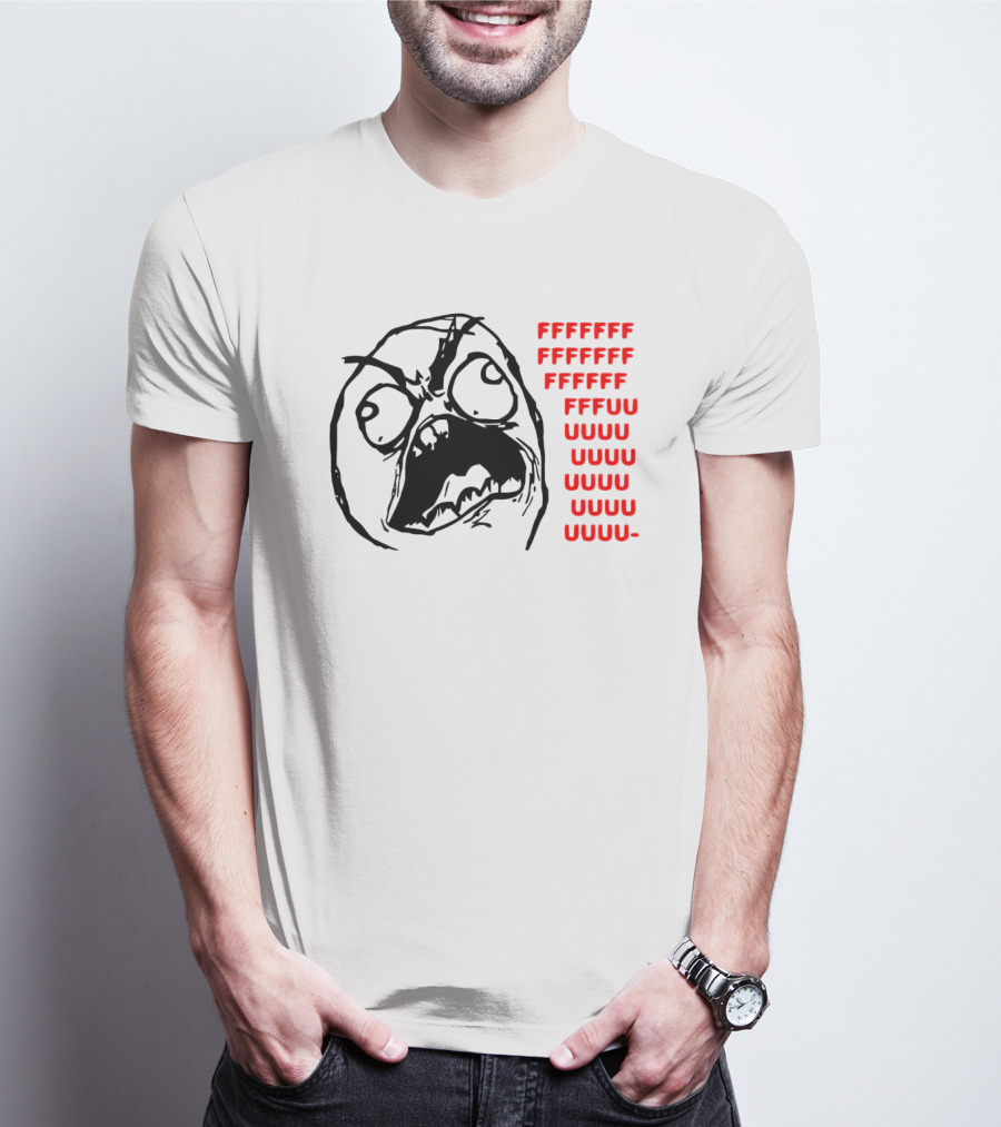 FFFFUUUU Rage Comic Meme Face T-Shirt