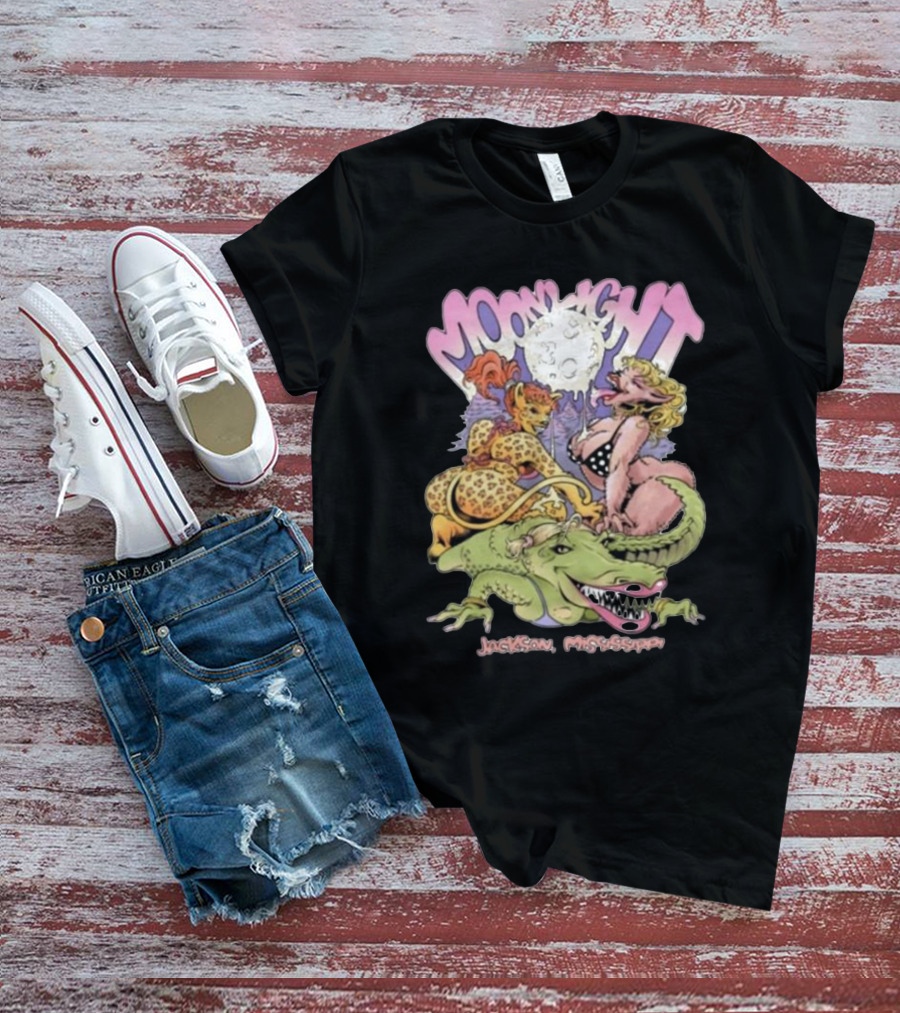 Moonlight Jackson Mississippi Eric Kostiuk Williams Reptile And Animal Party Scene T-Shirt