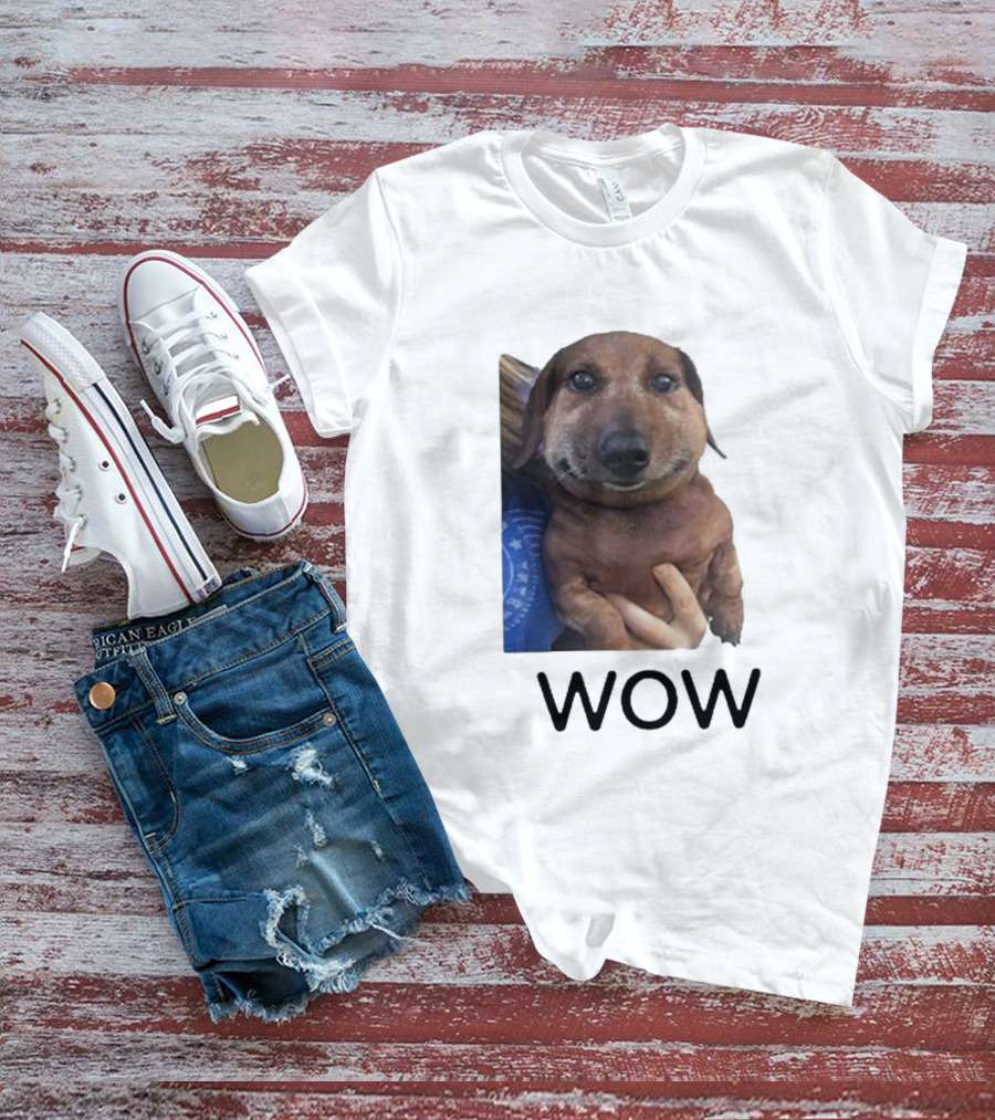 Fallenchungus Wow Dog Meme With Funny Expression T-Shirt
