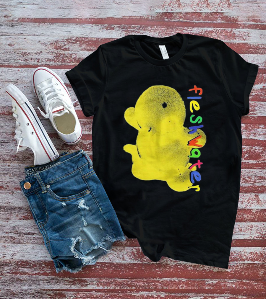 Fleshwater Colorful Text Yellow Ducky T-Shirt