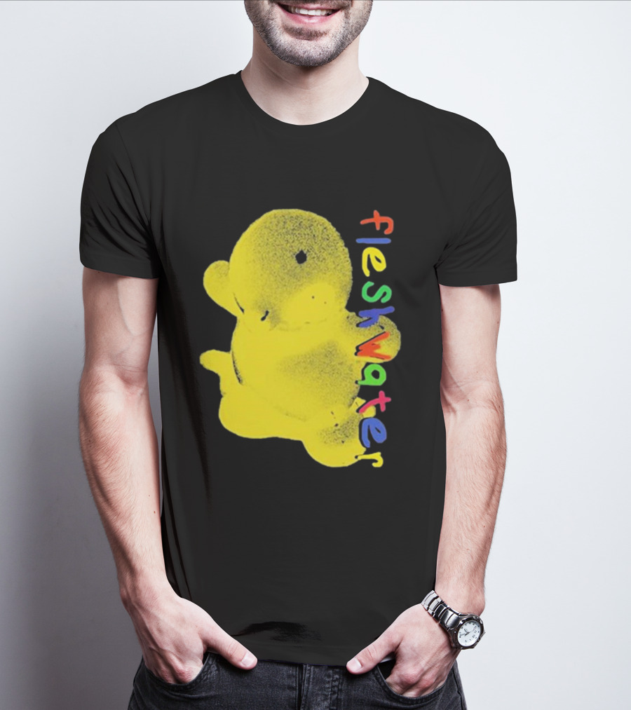 Fleshwater Colorful Text Yellow Ducky T-Shirt