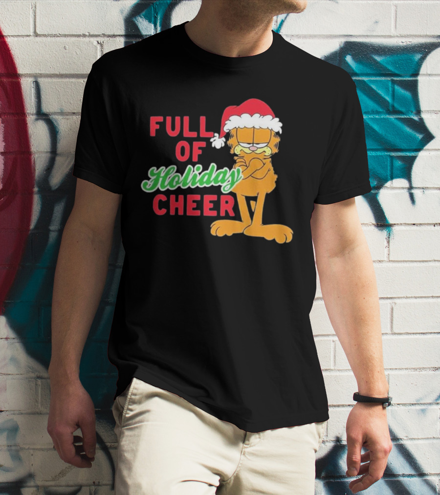 Garfield Full Of Holiday Cheer Ripple Junction T-Shirt
