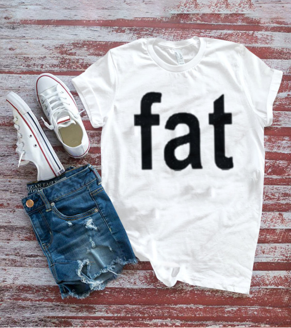 Dorkchop Fat Brat Minimalist Text Black T-Shirt