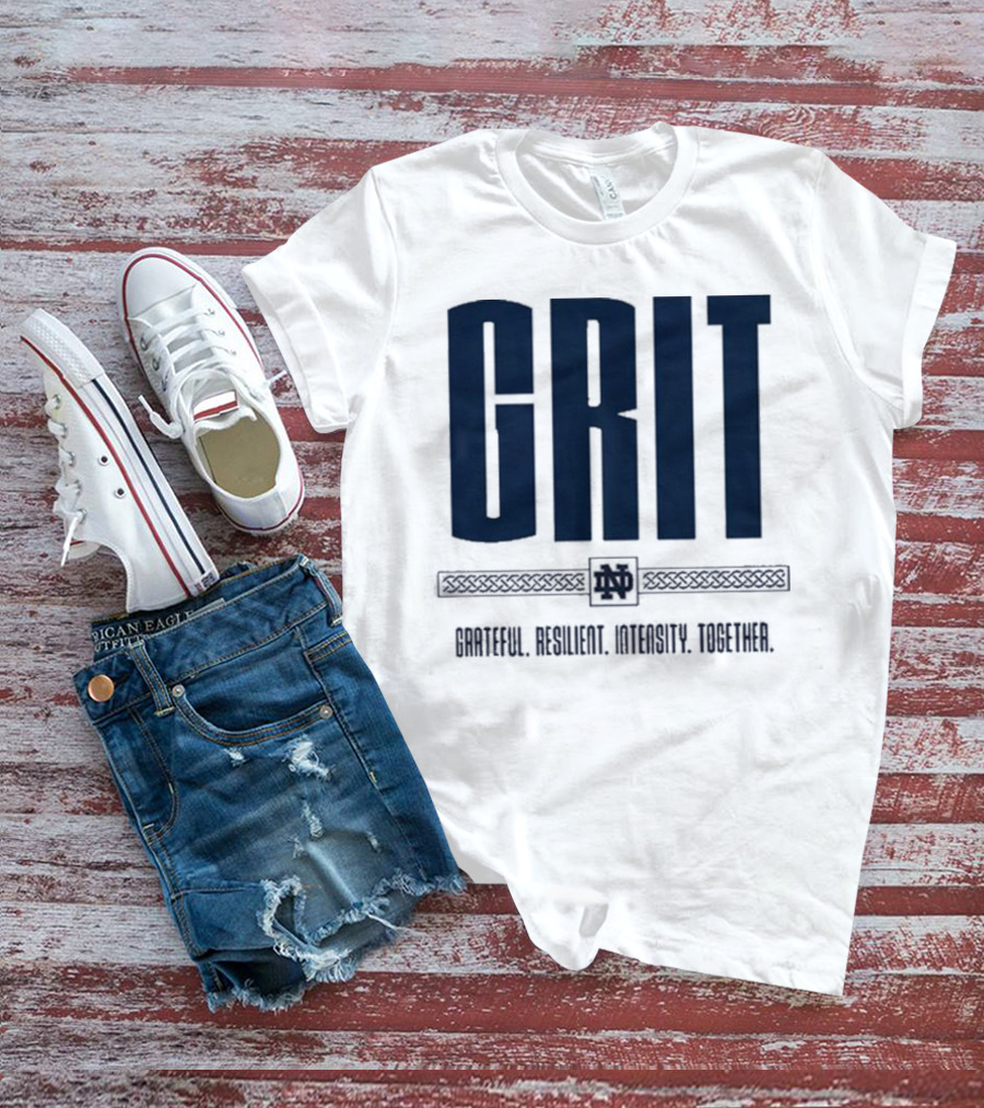 Marcus Freeman Grit Grateful Resilient Intensity Together Notre Dame Football T-Shirt