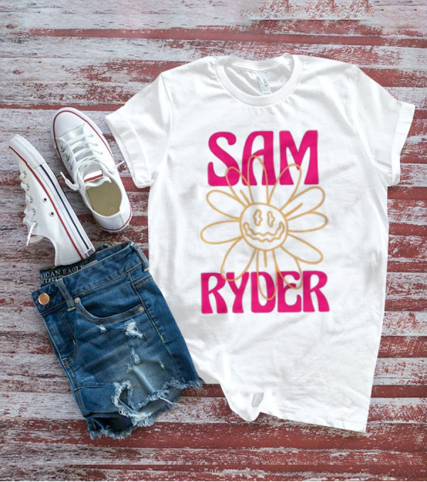 SAM RYDER Daisy Smiley Flower Pink Yellow T-Shirt