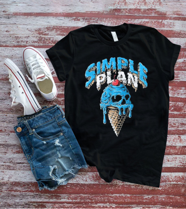 Simple Plan Skull Ice Cream North American Tour T-Shirt