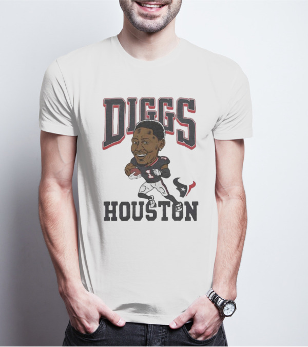 Diggs Houston Texans Football Player Caricature T-Shirt