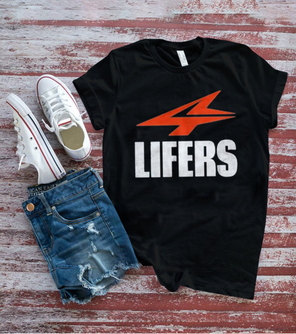 Druski 4Lifers 4 Lifers Red Lightning Bolt T-Shirt