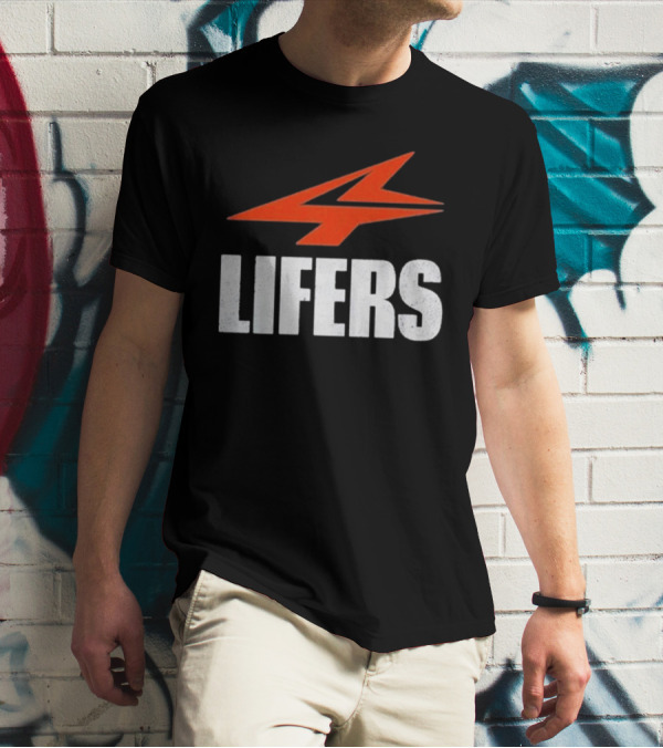 Druski 4Lifers 4 Lifers Red Lightning Bolt T-Shirt