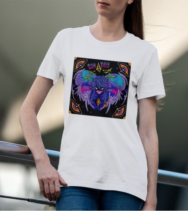Joojooobox Sunday Honkai Star Rail Colorful Winged Figure With Celestial Eyes T-Shirt