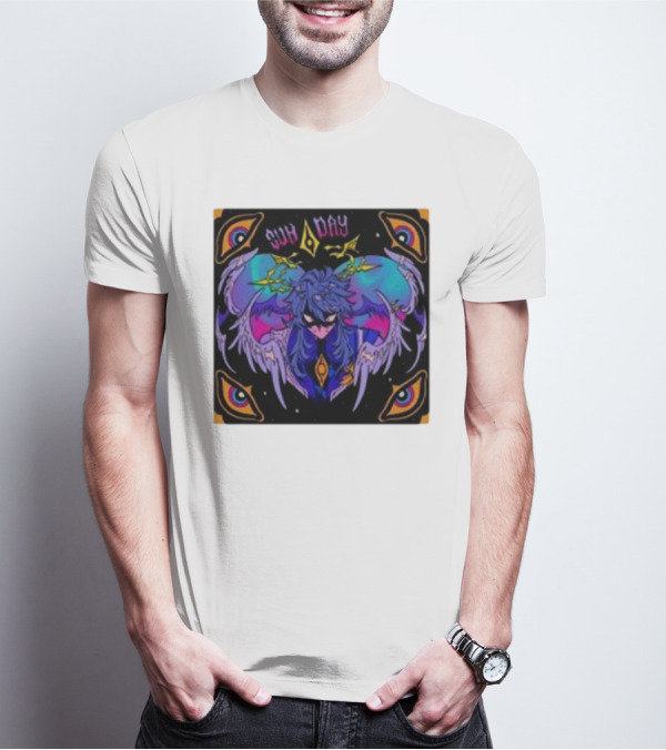 Joojooobox Sunday Honkai Star Rail Colorful Winged Figure With Celestial Eyes T-Shirt