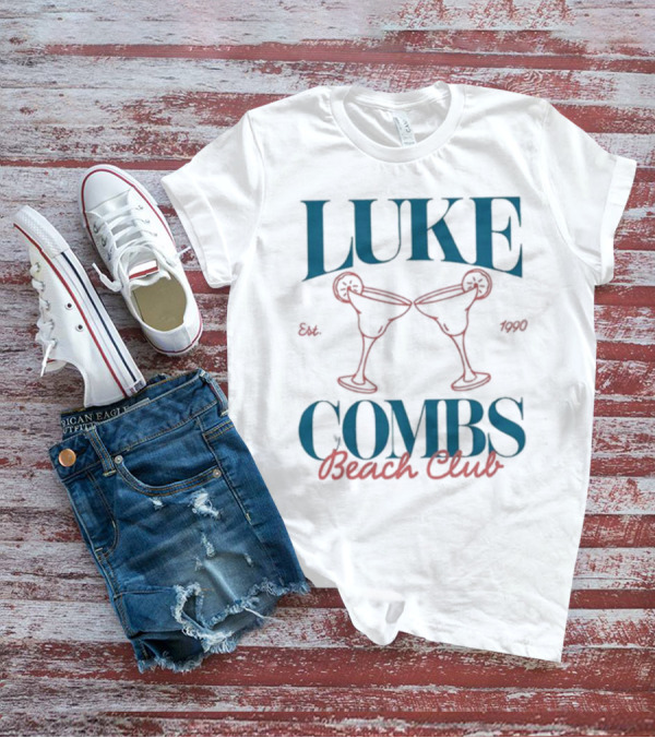 Luke Combs Beach Club Est 1990 Martini Glasses T-Shirt