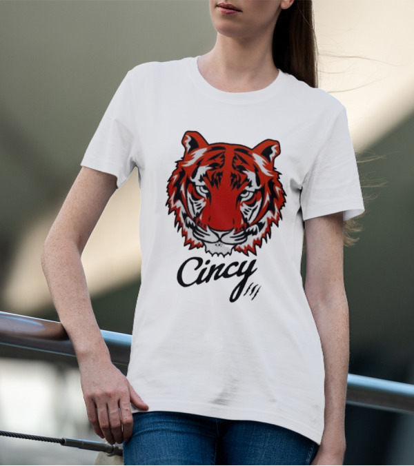Cincinnati Bengals Cincy The Tiger Head T-Shirt