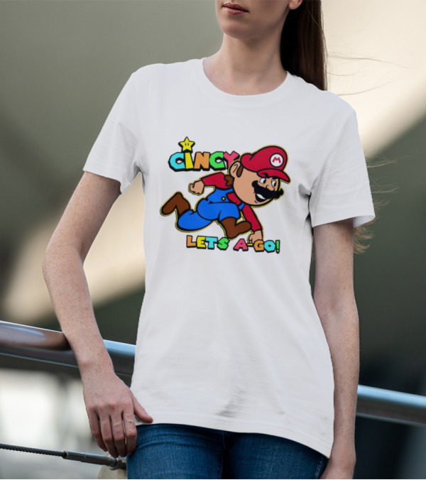 Cincy Let's A-Go Mr Mario Cincinnati T-Shirt