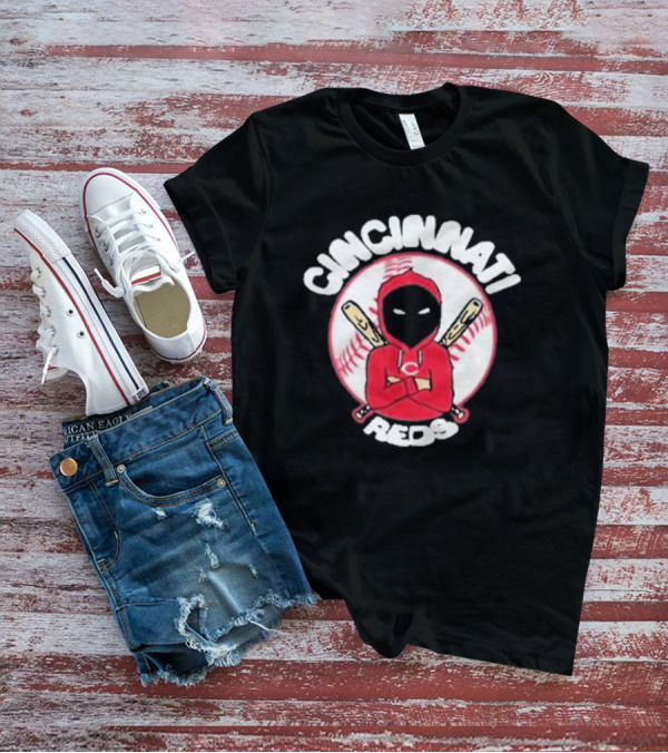 Cincinnati Reds Hoodie Baseball Mask With Crossed Bats T-Shirt