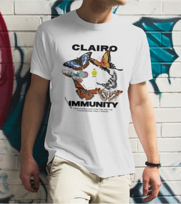 Clairo Immunity Butterfly Smiley T-Shirt