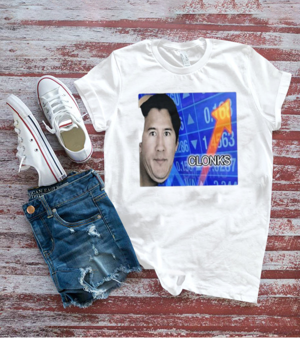 Cloak Oddly Specific Clonks Meme Face With Stock Market Arrow T-Shirt
