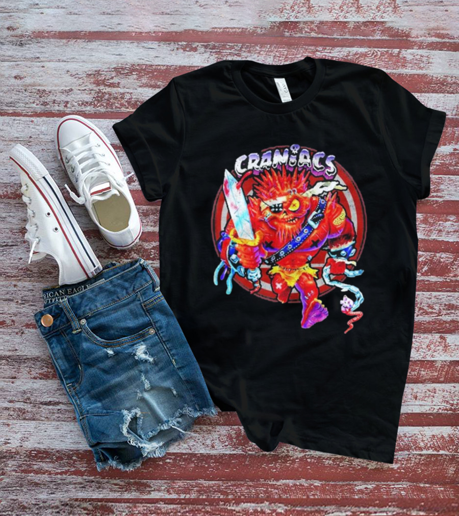 Craniacs Sonny Monster Warrior With Spiked Hair And Eye Patch Holding Sword T-Shirt