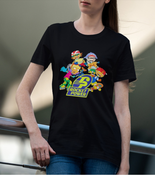 Rocket Power Cartoon Characters Action Scene T-Shirt
