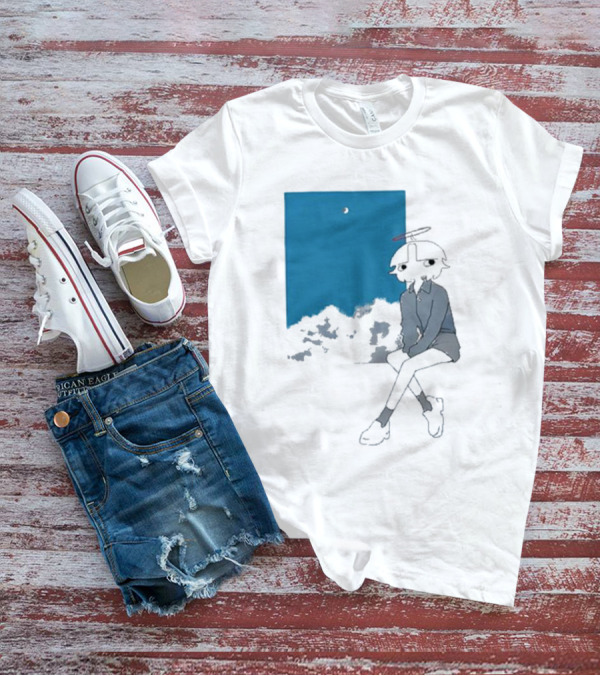 Chew Chew Store Shining Sitting By The Blue Window T-Shirt