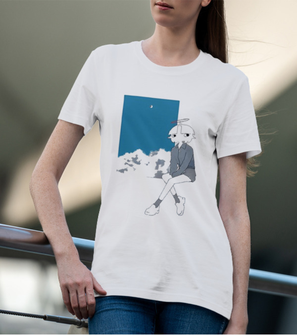 Chew Chew Store Shining Sitting By The Blue Window T-Shirt